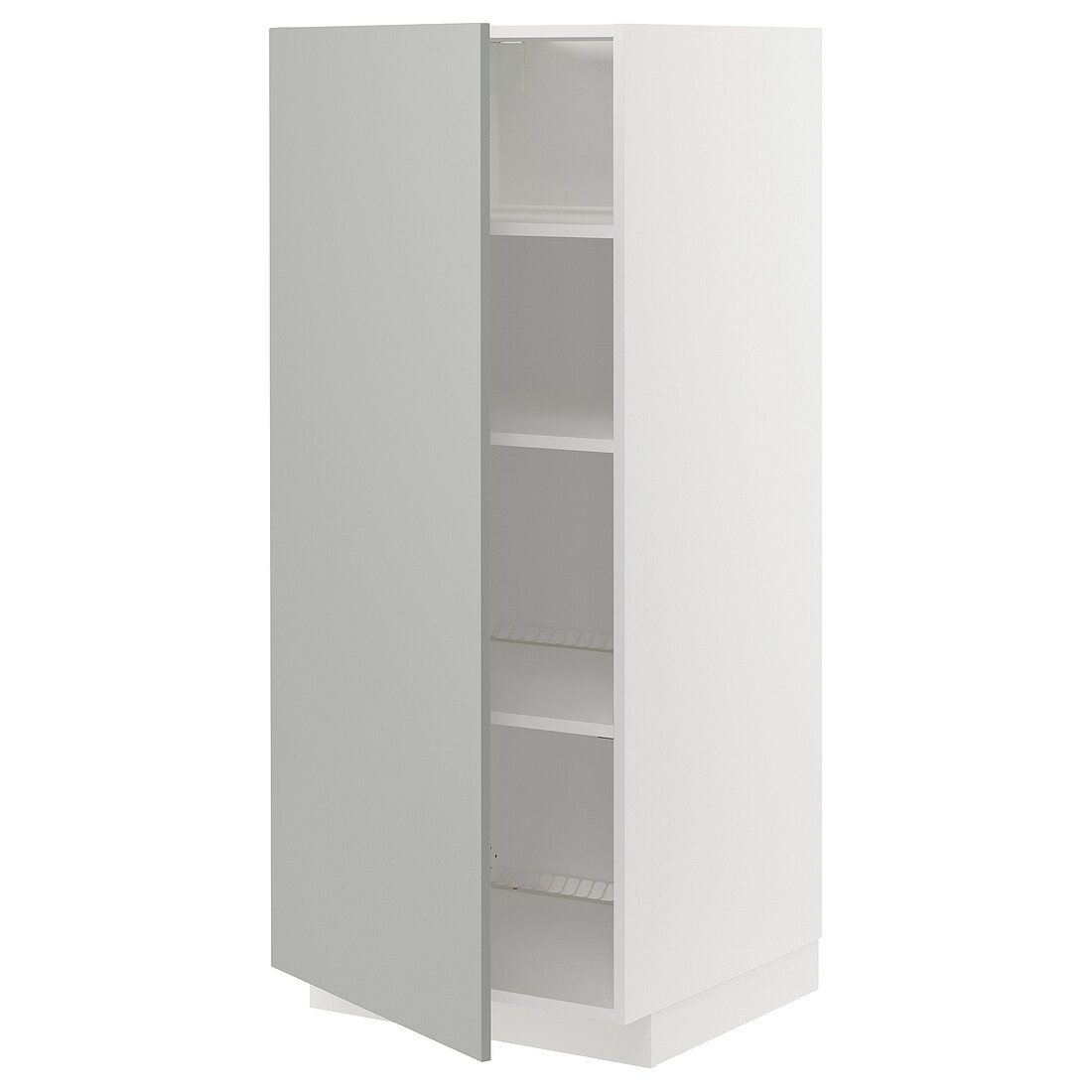 METOD Высокий шкаф с полками, белый / Хавсторп светло-серый, 60x60x140 см