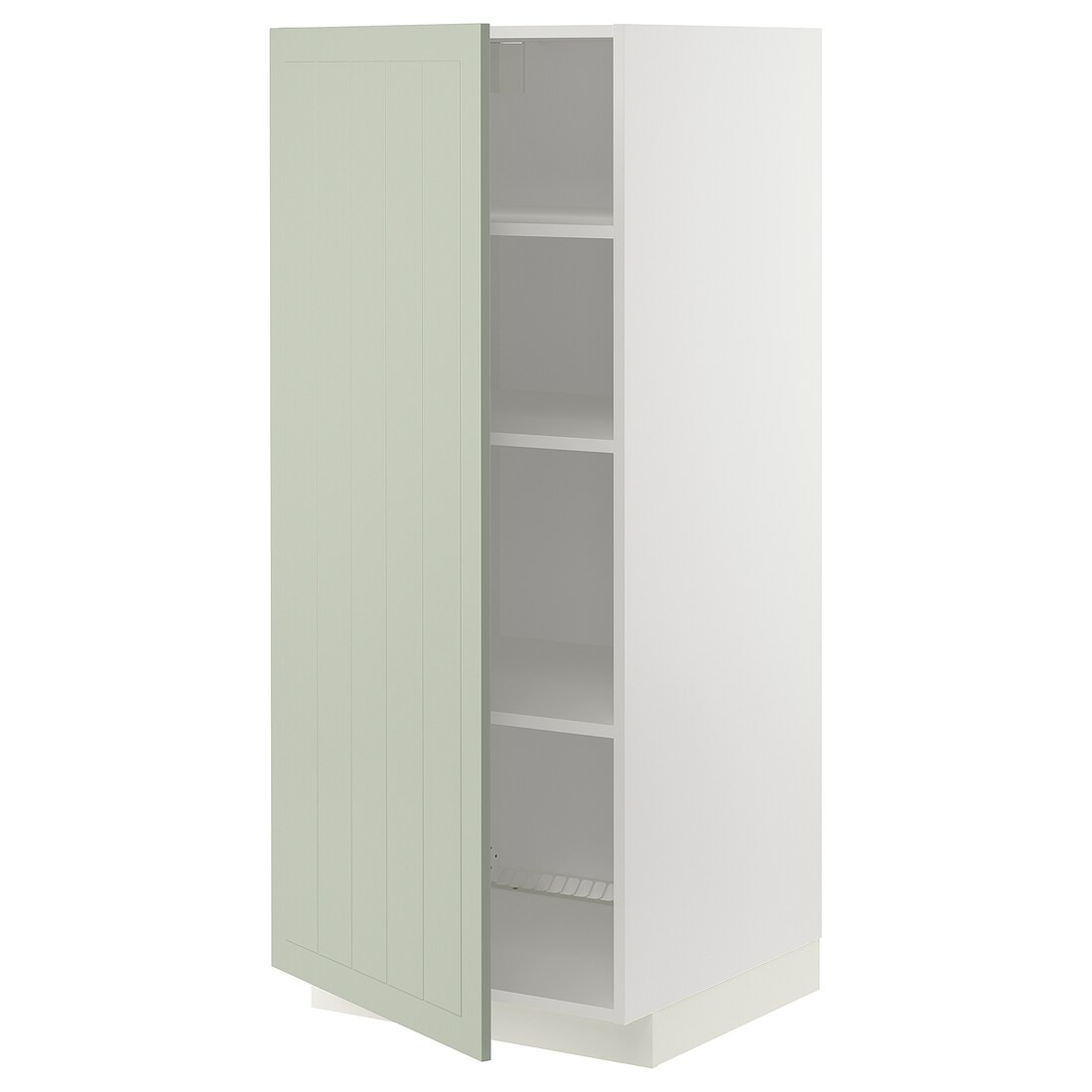 METOD МЕТОД Высокий шкаф с полками, белый / Stensund светло-зеленый, 60x60x140 см
