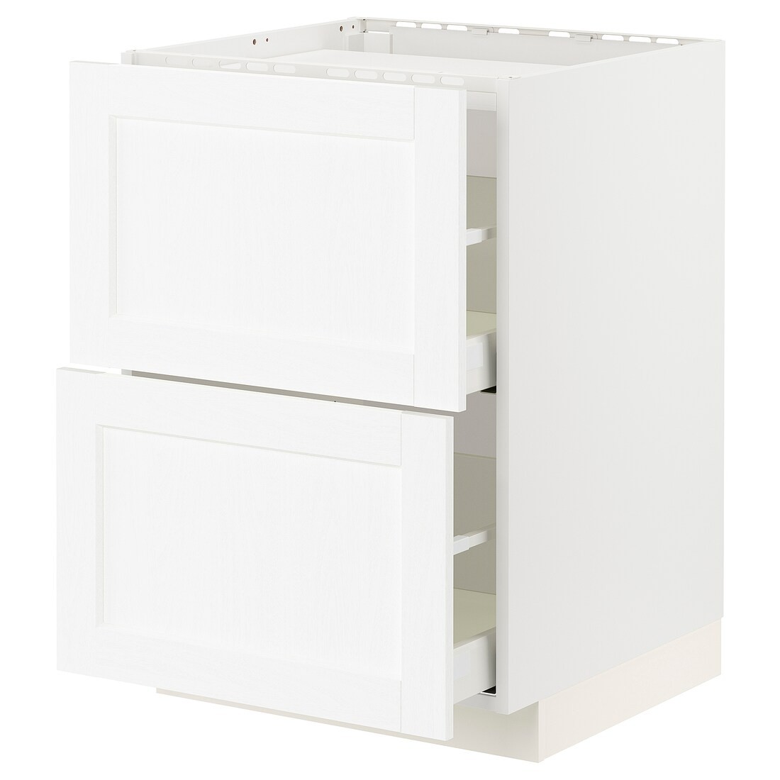 METOD МЕТОД / MAXIMERA МАКСИМЕРА Шкаф для варочной панели / 2 ящика, белый Enköping / белый имитация дерева, 60x60 см
