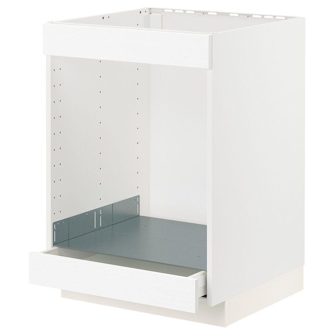 METOD МЕТОД / MAXIMERA МАКСИМЕРА Шкаф под духовку / варочную поверхность / с ящиком, белый Enköping / белый имитация дерева, 60x60 см