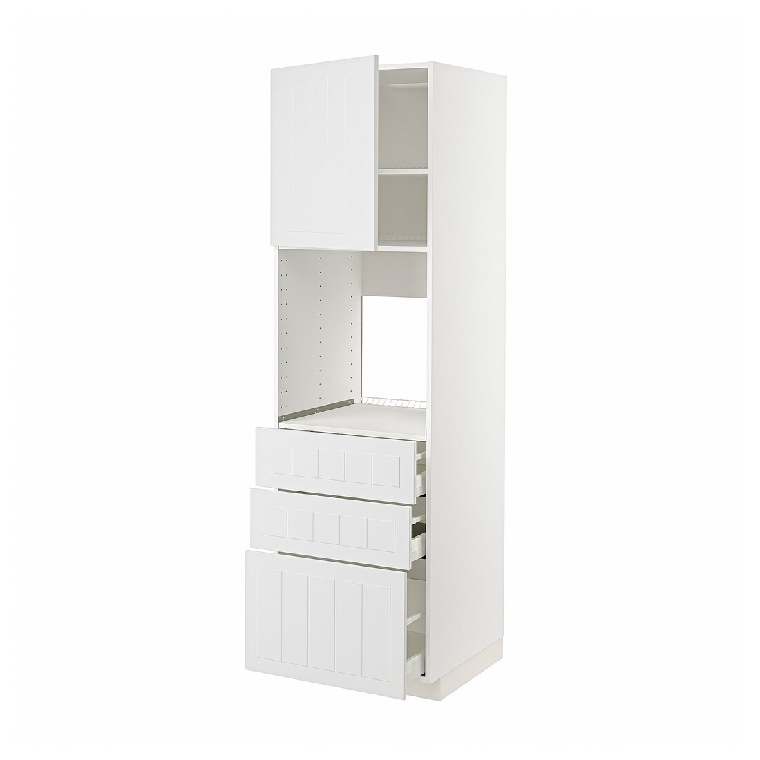 METOD МЕТОД / MAXIMERA МАКСИМЕРА Высокий шкаф для духовки, белый / Stensund белый, 60x60x200 см