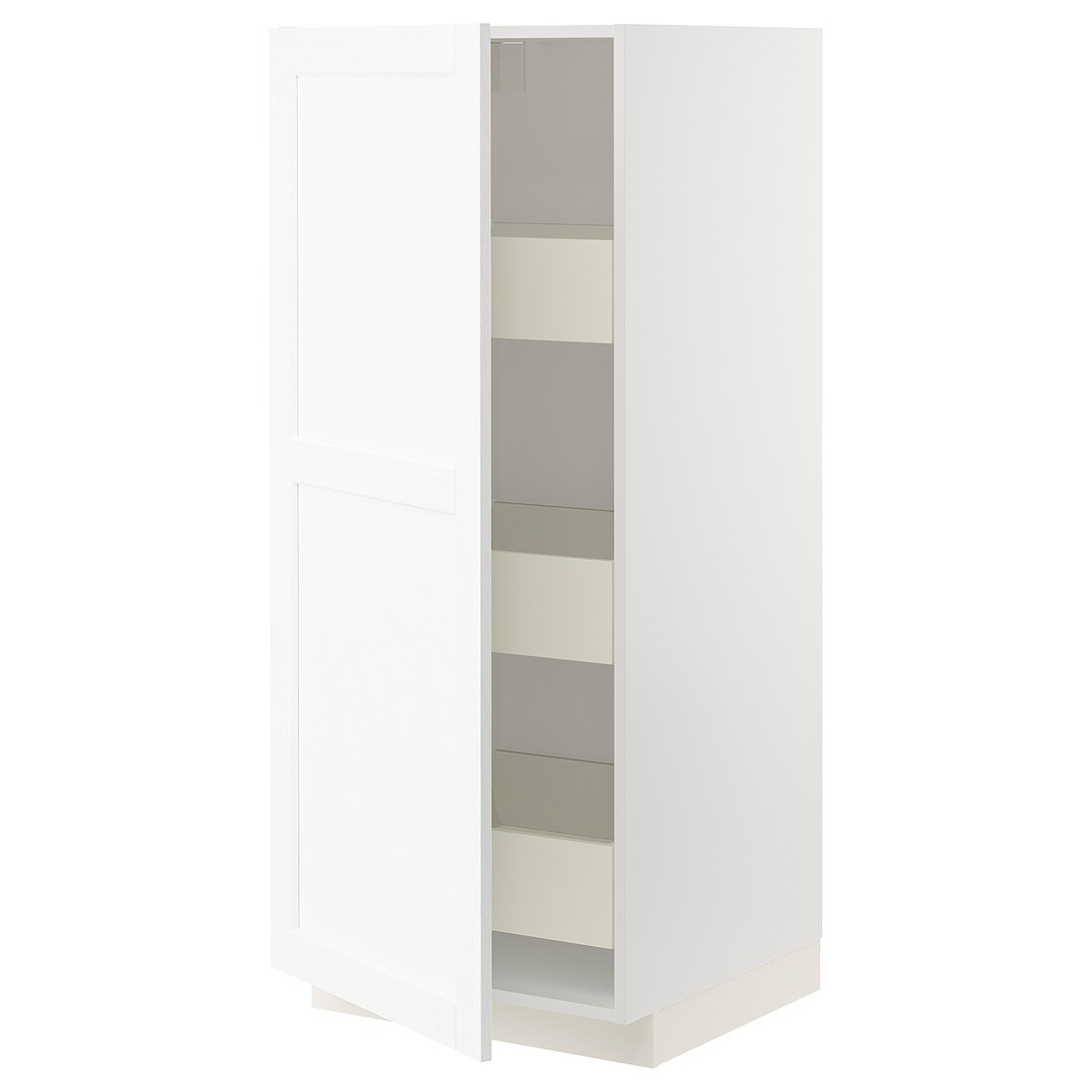 METOD МЕТОД / MAXIMERA МАКСИМЕРА Шкаф высокий с ящиками, белый Enköping / белый имитация дерева, 60x60x140 см