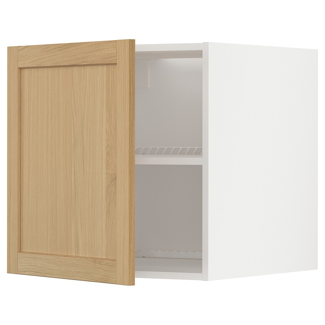 METOD Верхний шкаф для холодильника / морозильника, белый / дуб Forsbacka, 60x60 см