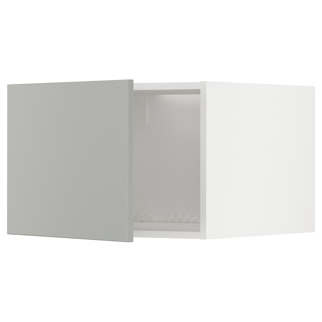 METOD Верхний шкаф для холодильника / морозильника, белый / Хавсторп светло-серый, 60x40 см