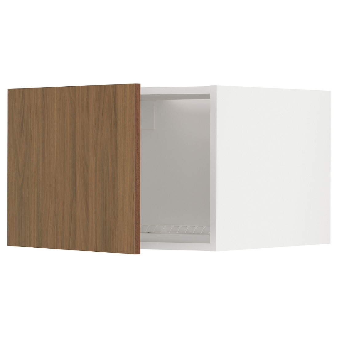 METOD Верхний шкаф для холодильника / морозильника, белый / Имитация коричневого ореха, 60x40 см