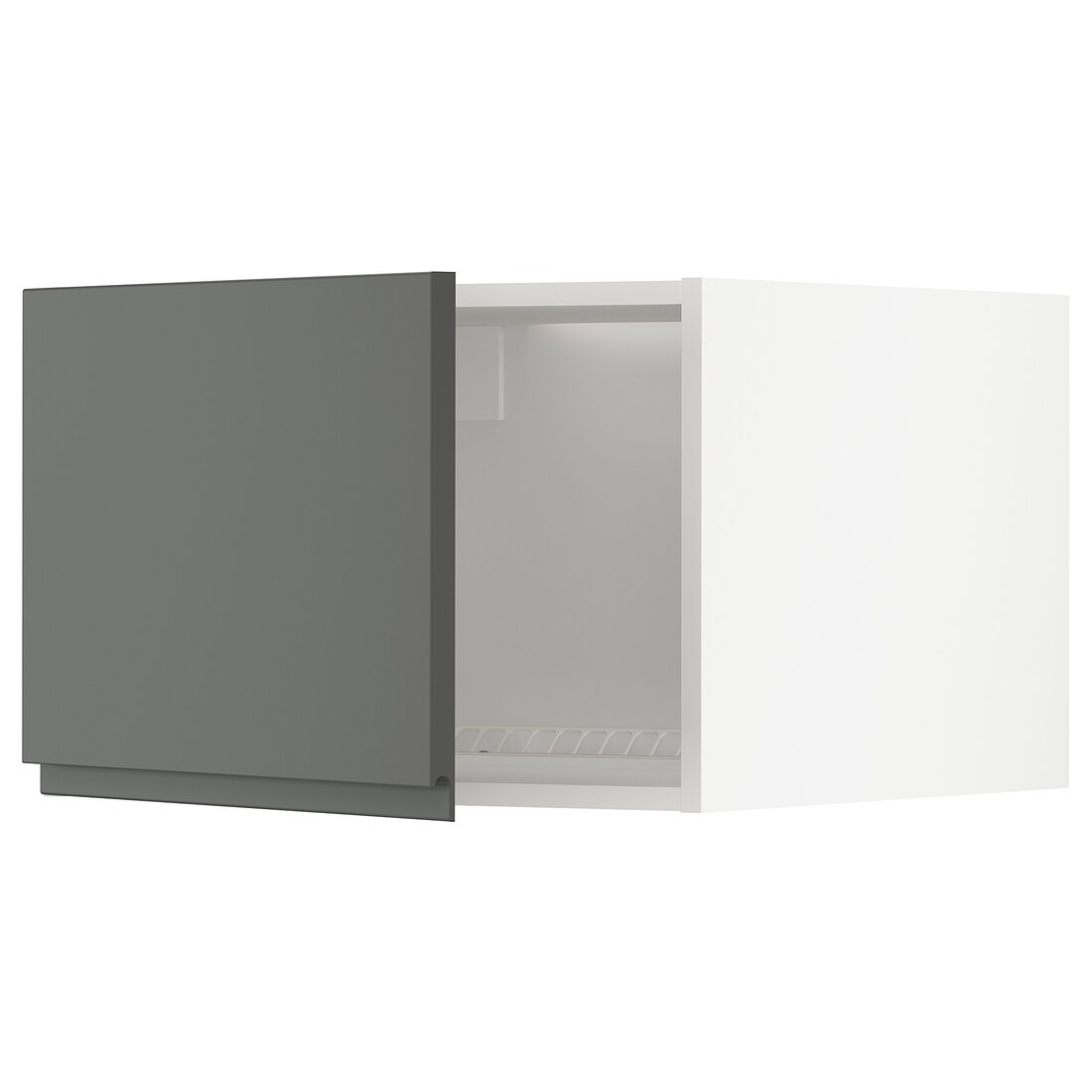 METOD МЕТОД Верхний шкаф для холодильника / морозильника, белый / Voxtorp темно-серый, 60x40 см