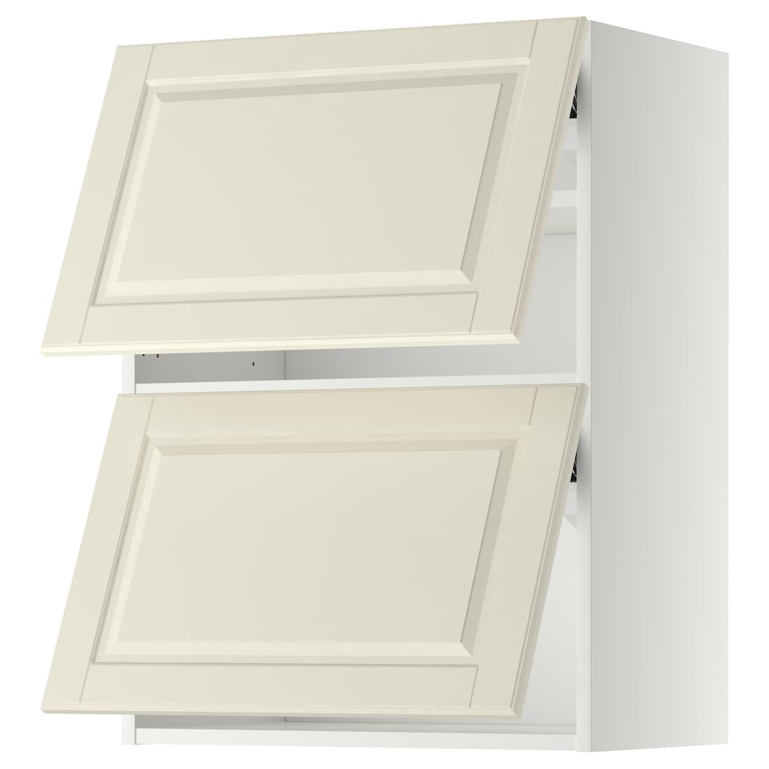 METOD МЕТОД Навесной горизонтальный шкаф / 2 двери, белый / Bodbyn кремовый, 60x80 см
