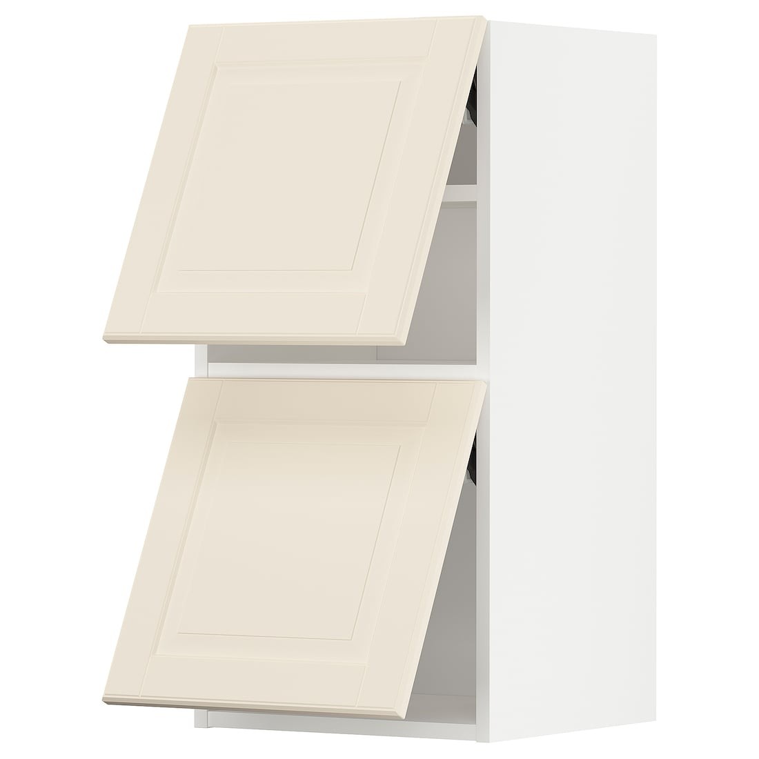 METOD МЕТОД Навесной горизонтальный шкаф / 2 двери, белый / Bodbyn кремовый, 40x80 см