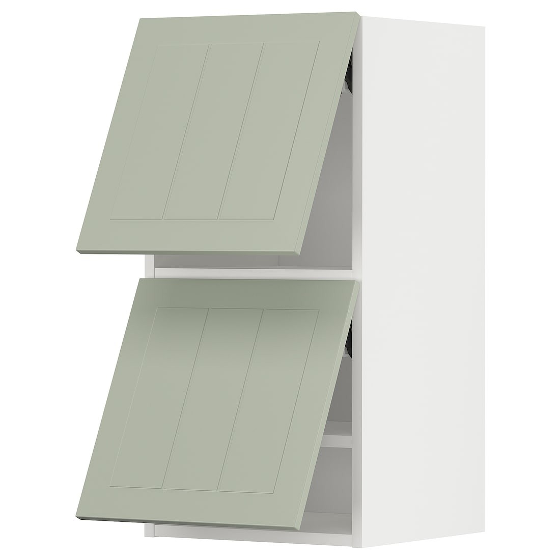 METOD МЕТОД Навесной горизонтальный шкаф / 2 двери, белый / Stensund светло-зеленый, 40x80 см