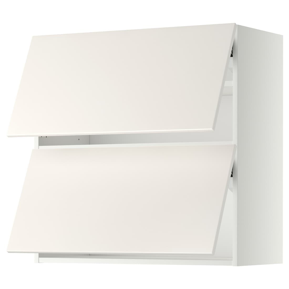 METOD МЕТОД Навесной горизонтальный шкаф / 2 двери, белый / Veddinge белый, 80x80 см