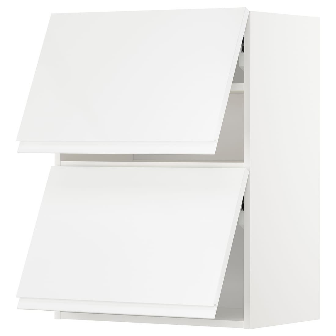 METOD МЕТОД Навесной горизонтальный шкаф / 2 двери, белый / Voxtorp глянцевый / белый, 60x80 см