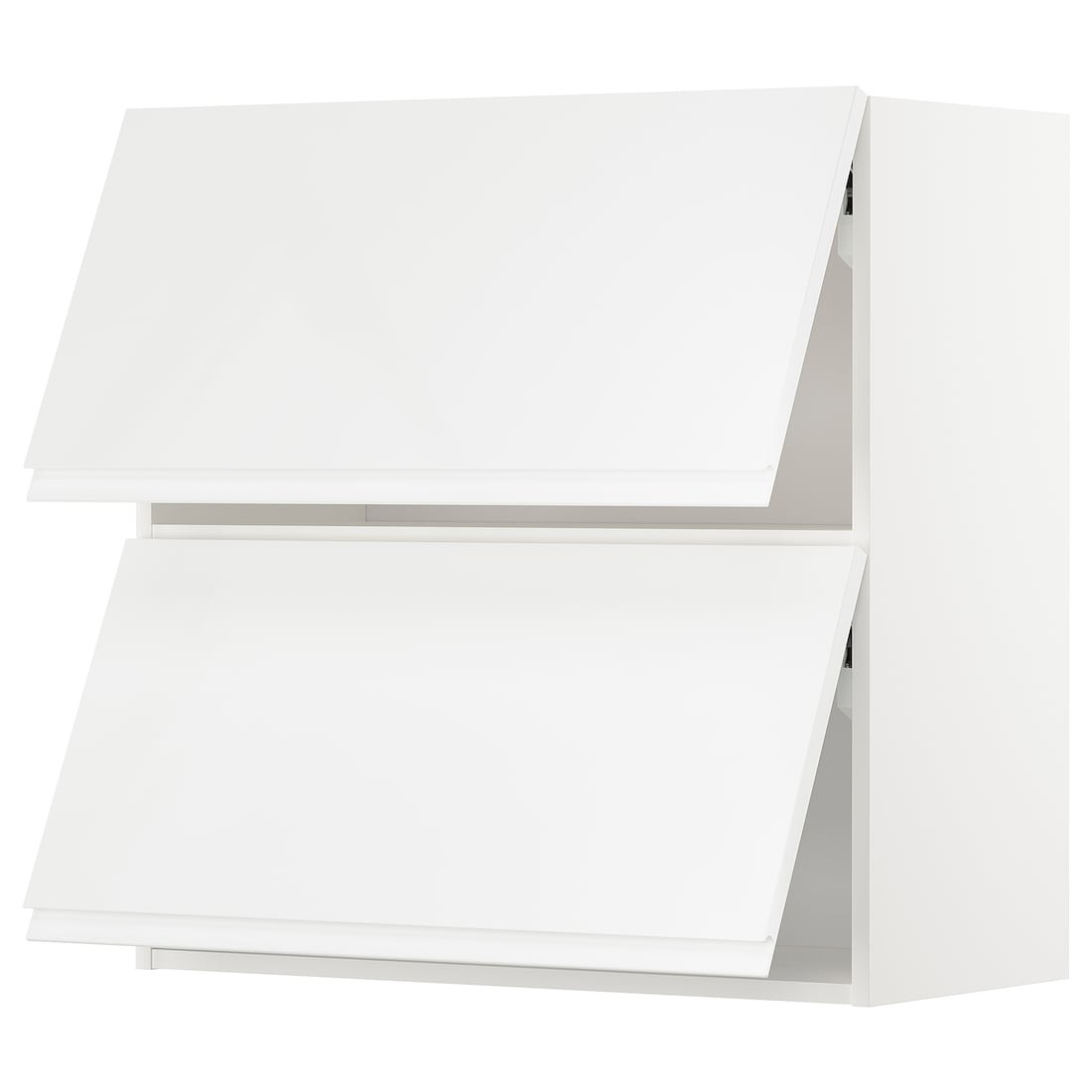 METOD МЕТОД Навесной горизонтальный шкаф / 2 двери, белый / Voxtorp глянцевый / белый, 80x80 см