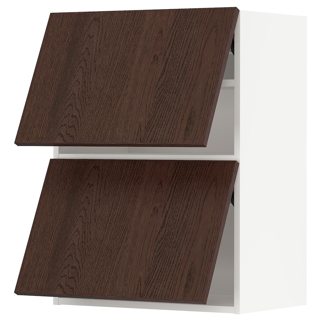 METOD МЕТОД Навесной горизонтальный шкаф / 2 двери, белый / Sinarp коричневый, 60x80 см