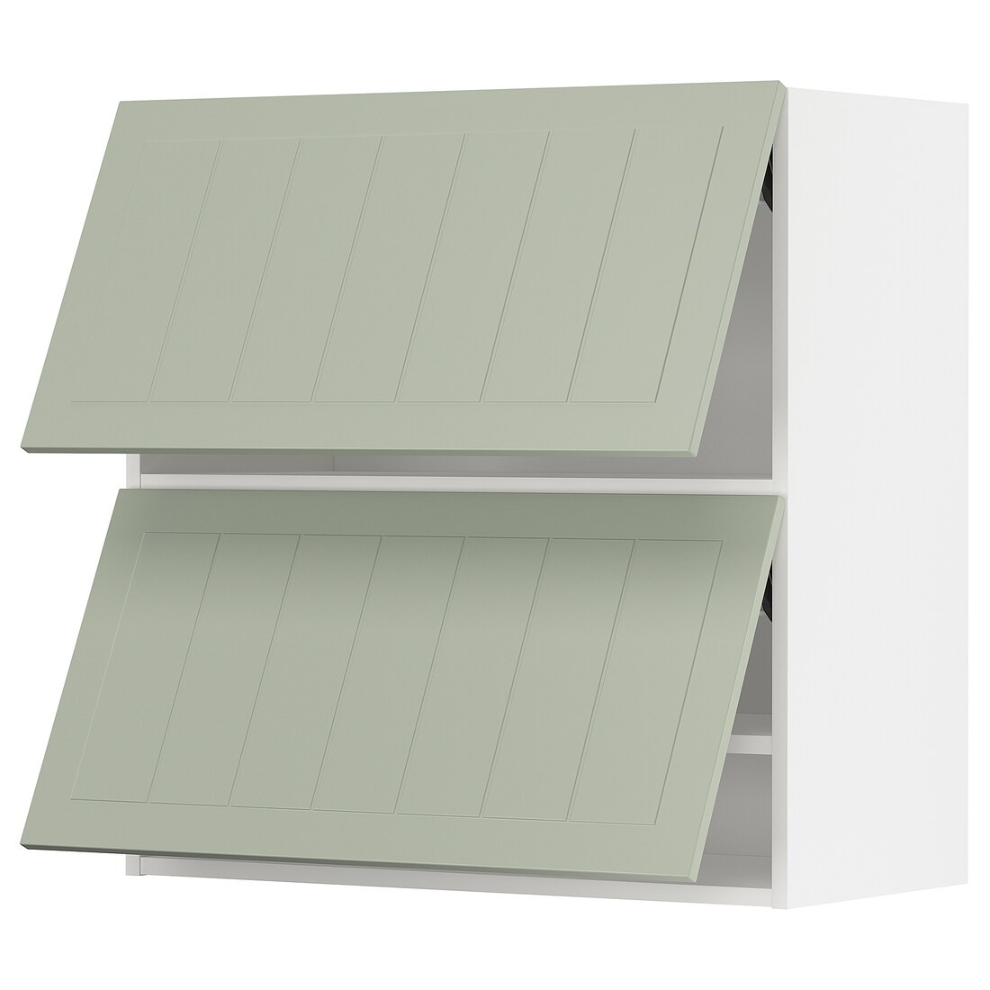 METOD МЕТОД Навесной горизонтальный шкаф / 2 двери, белый / Stensund светло-зеленый, 80x80 см