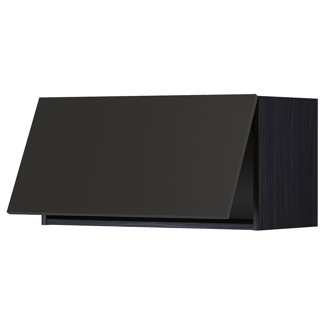 METOD МЕТОД Навесной горизонтальный шкаф, черный / Nickebo матовый антрацит, 80x40 см