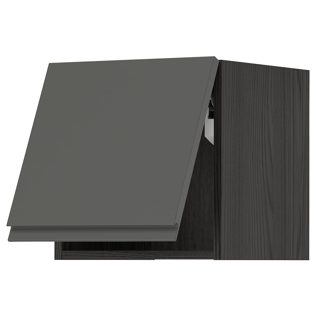 METOD МЕТОД Навесной горизонтальный шкаф, нажимной механизм, черный / Voxtorp темно-серый, 40x40 см
