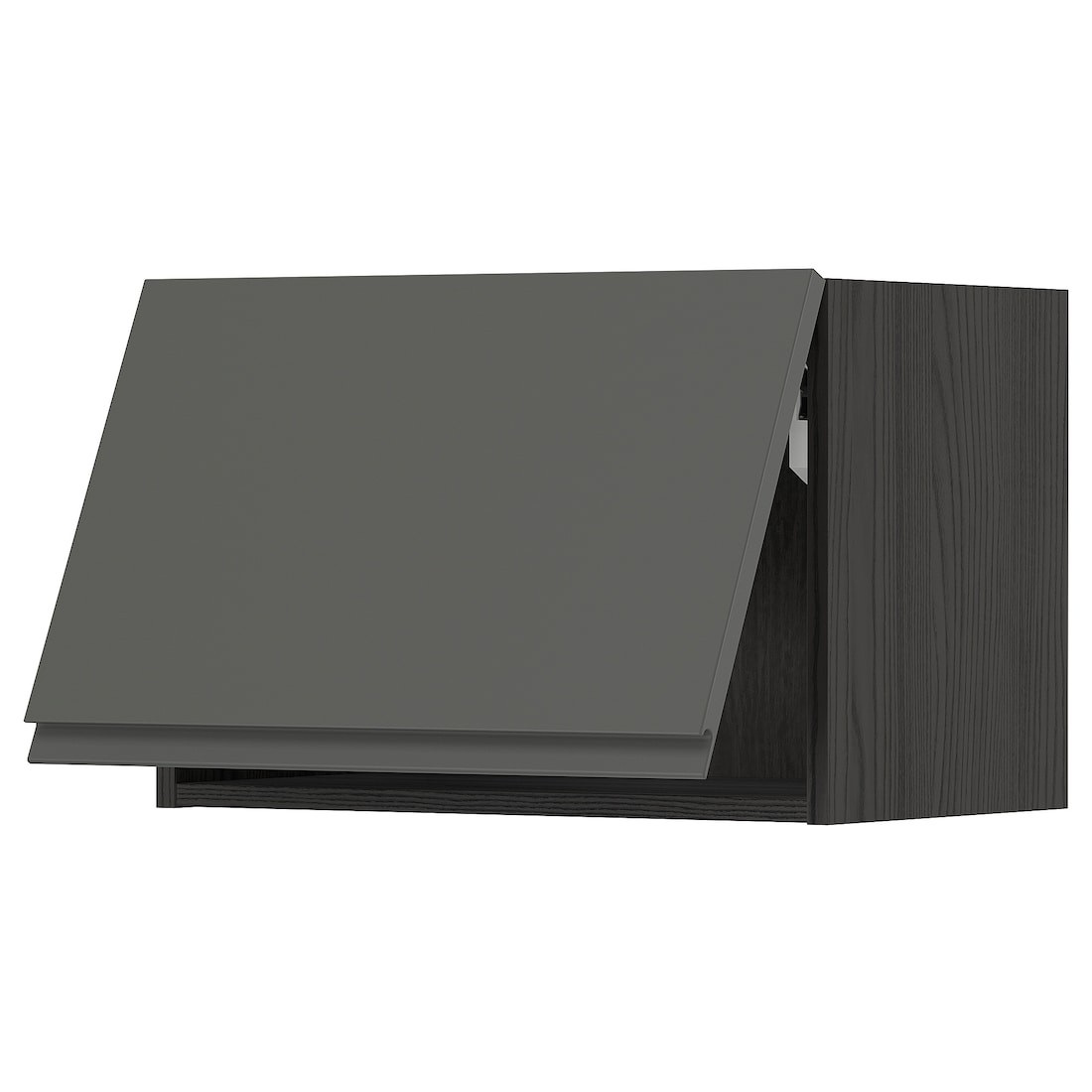 METOD МЕТОД Навесной горизонтальный шкаф, черный / Voxtorp темно-серый, 60x40 см