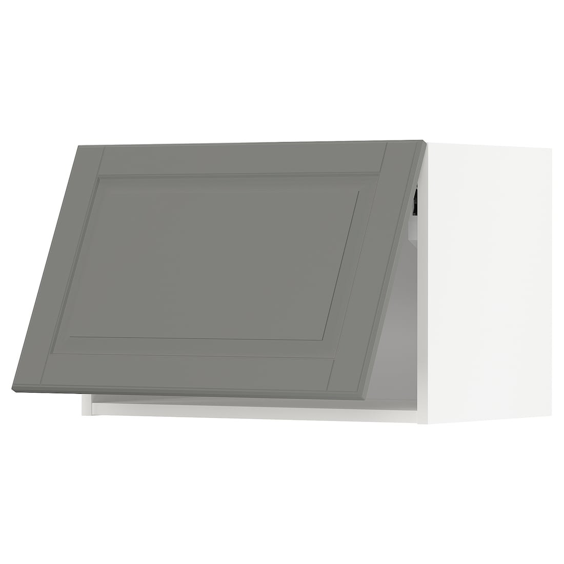 METOD МЕТОД Навесной горизонтальный шкаф, белый / Bodbyn серый, 60x40 см