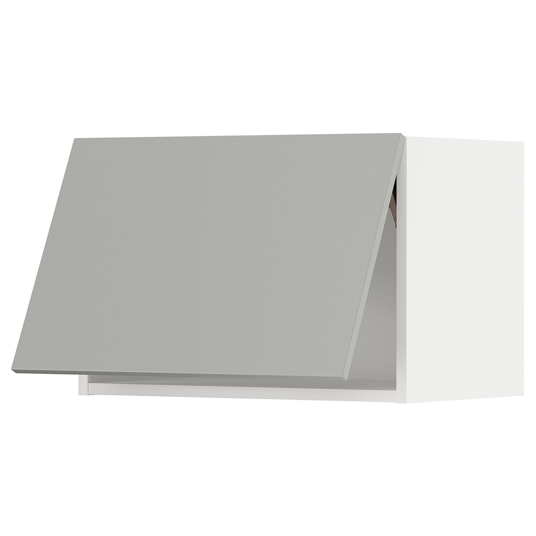 METOD Навесной горизонтальный шкаф, белый / Хавсторп светло-серый, 60x40 см