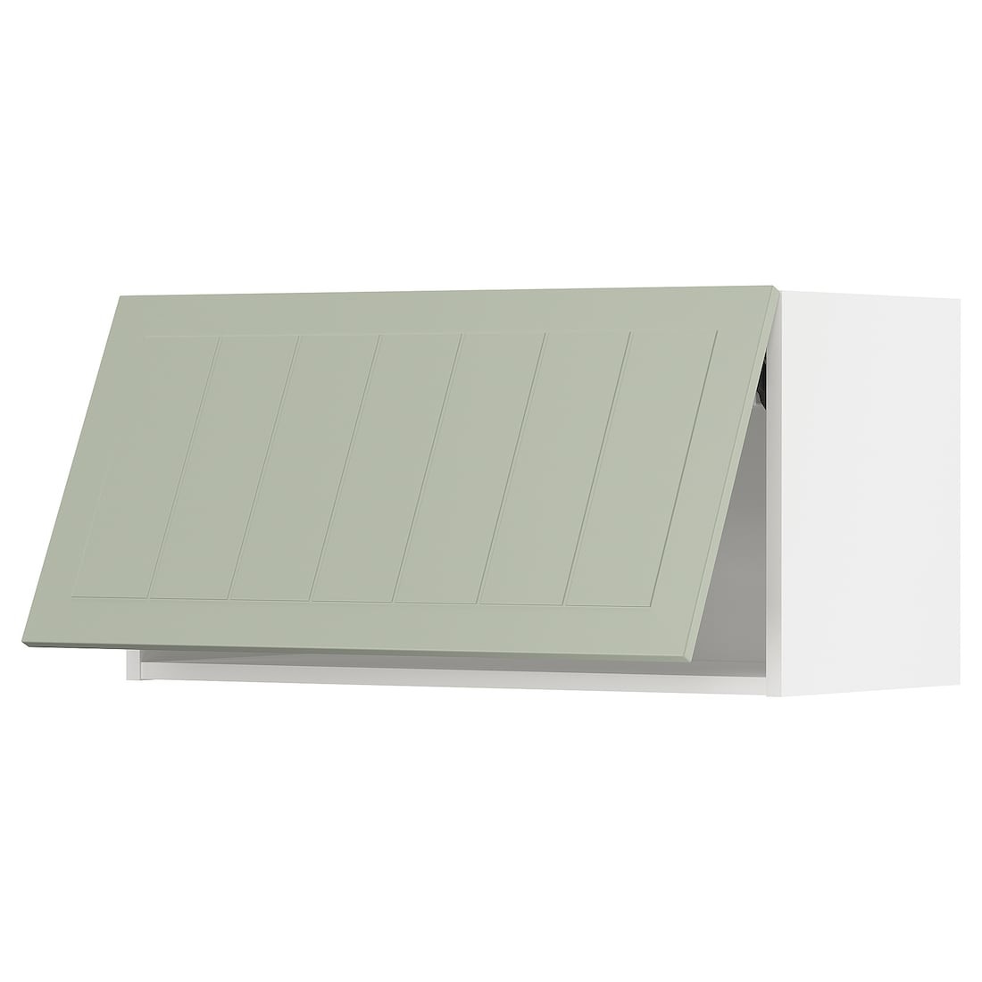 METOD МЕТОД Навесной горизонтальный шкаф, белый / Stensund светло-зеленый, 80x40 см