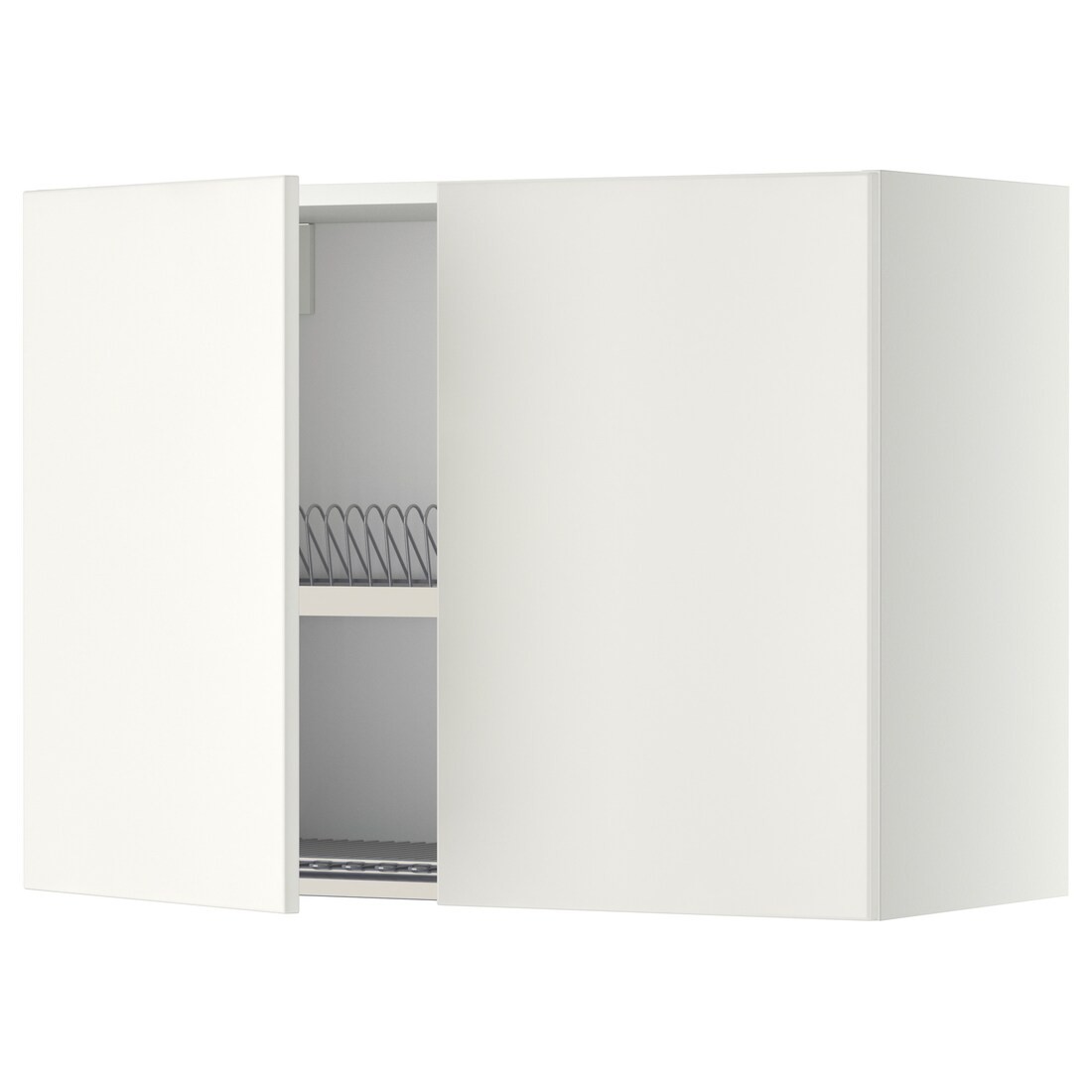 METOD МЕТОД Навесной шкаф с посудной сушилкой / 2 дверцы, белый / Veddinge белый, 80x60 см