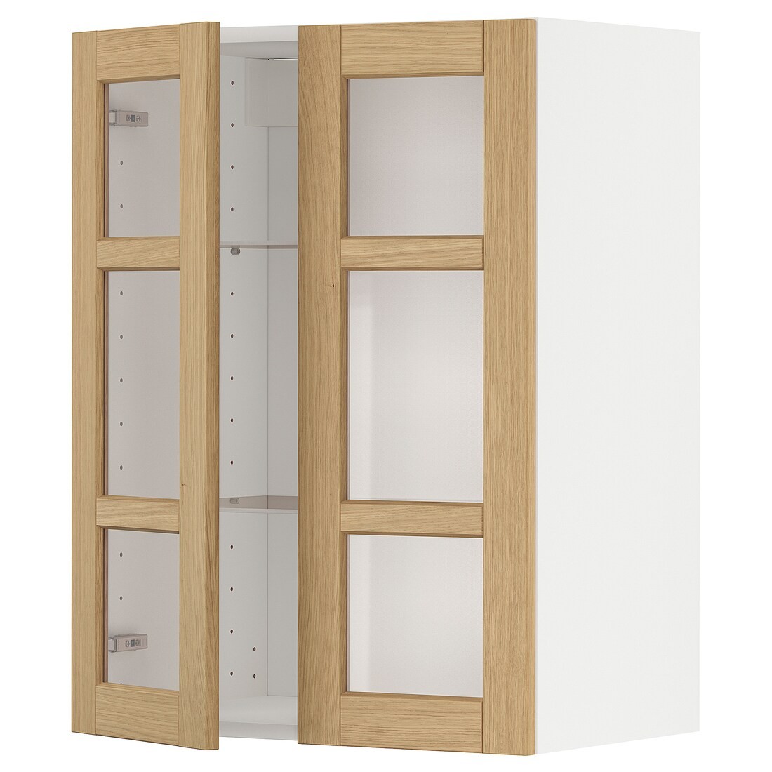 METOD Навесной шкаф, белый / дуб Forsbacka, 60x80 см