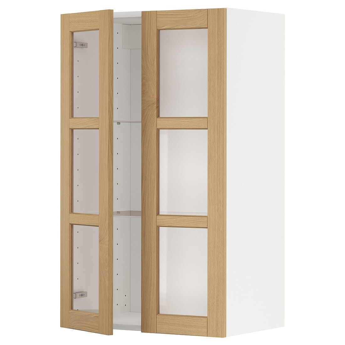METOD Навесной шкаф, белый / дуб Forsbacka, 60x100 см
