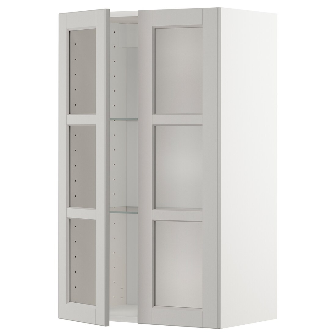 METOD МЕТОД Навесной шкаф, белый / Lerhyttan светло-серый, 60x100 см