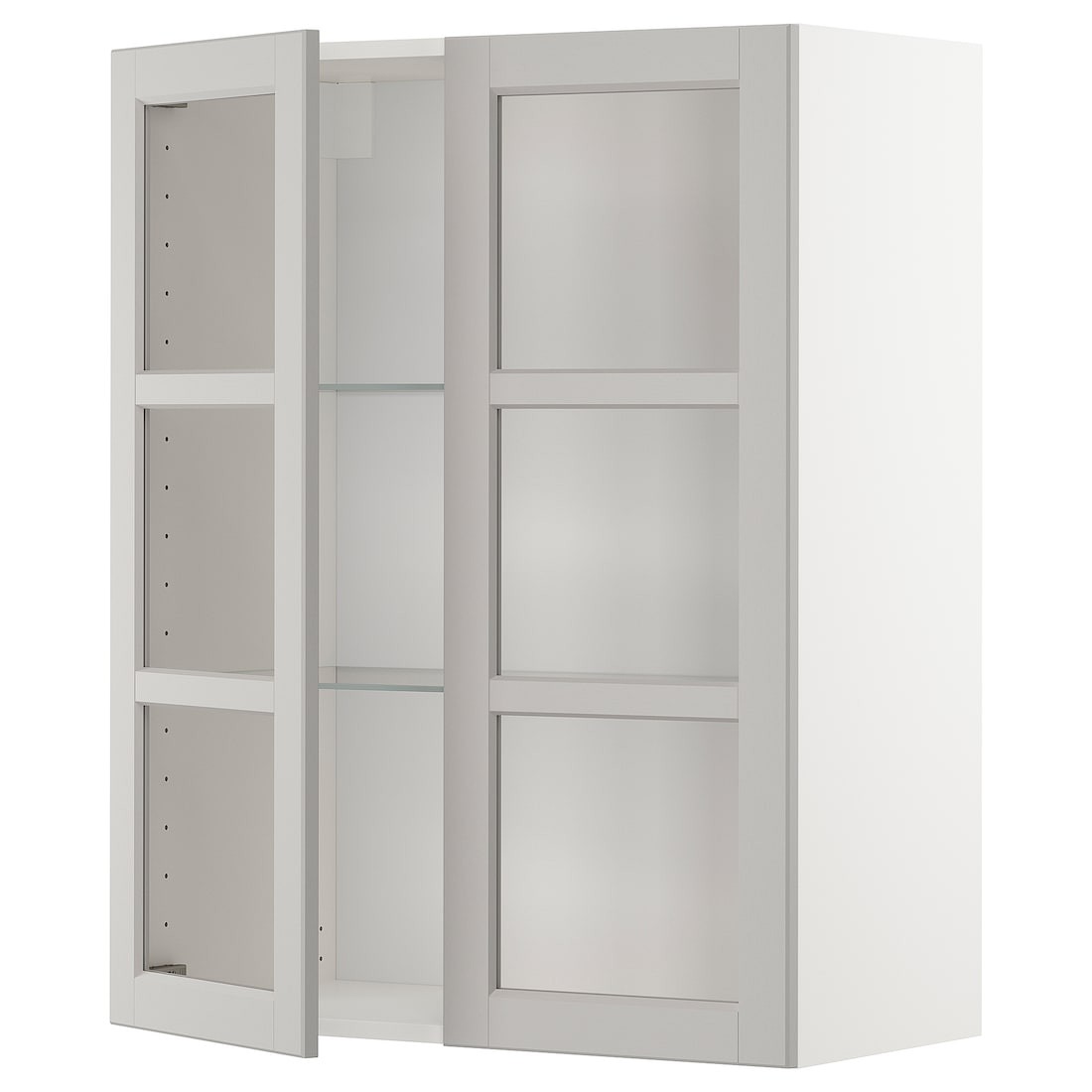 METOD МЕТОД Навесной шкаф, белый / Lerhyttan светло-серый, 80x100 см