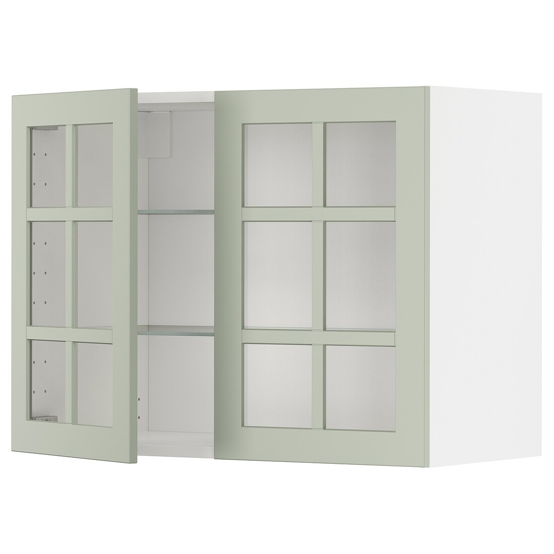 METOD МЕТОД Навесной шкаф, белый / Stensund светло-зеленый, 80x60 см