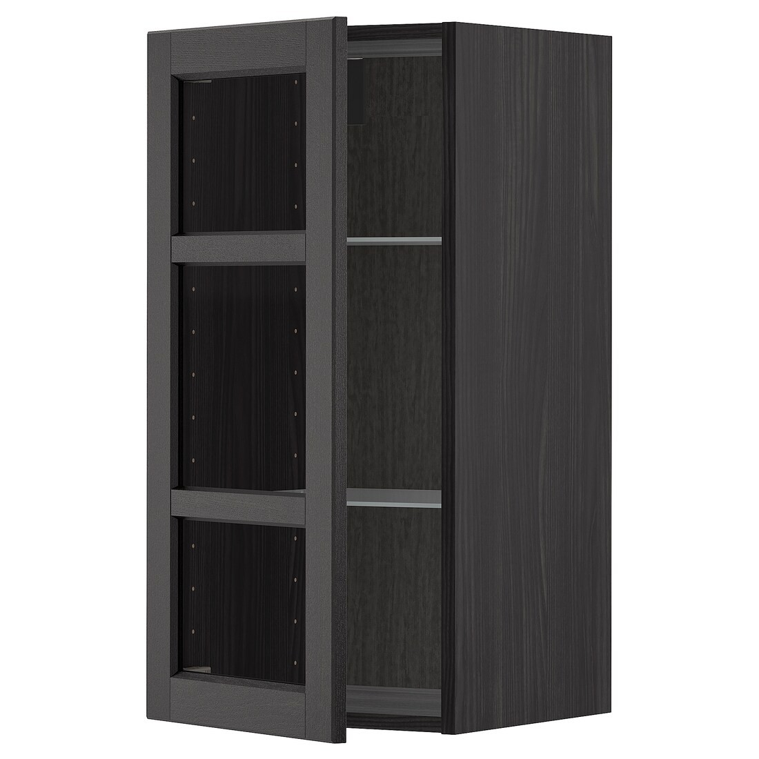 METOD МЕТОД Навесной шкаф, черный / Lerhyttan черная морилка, 40x80 см