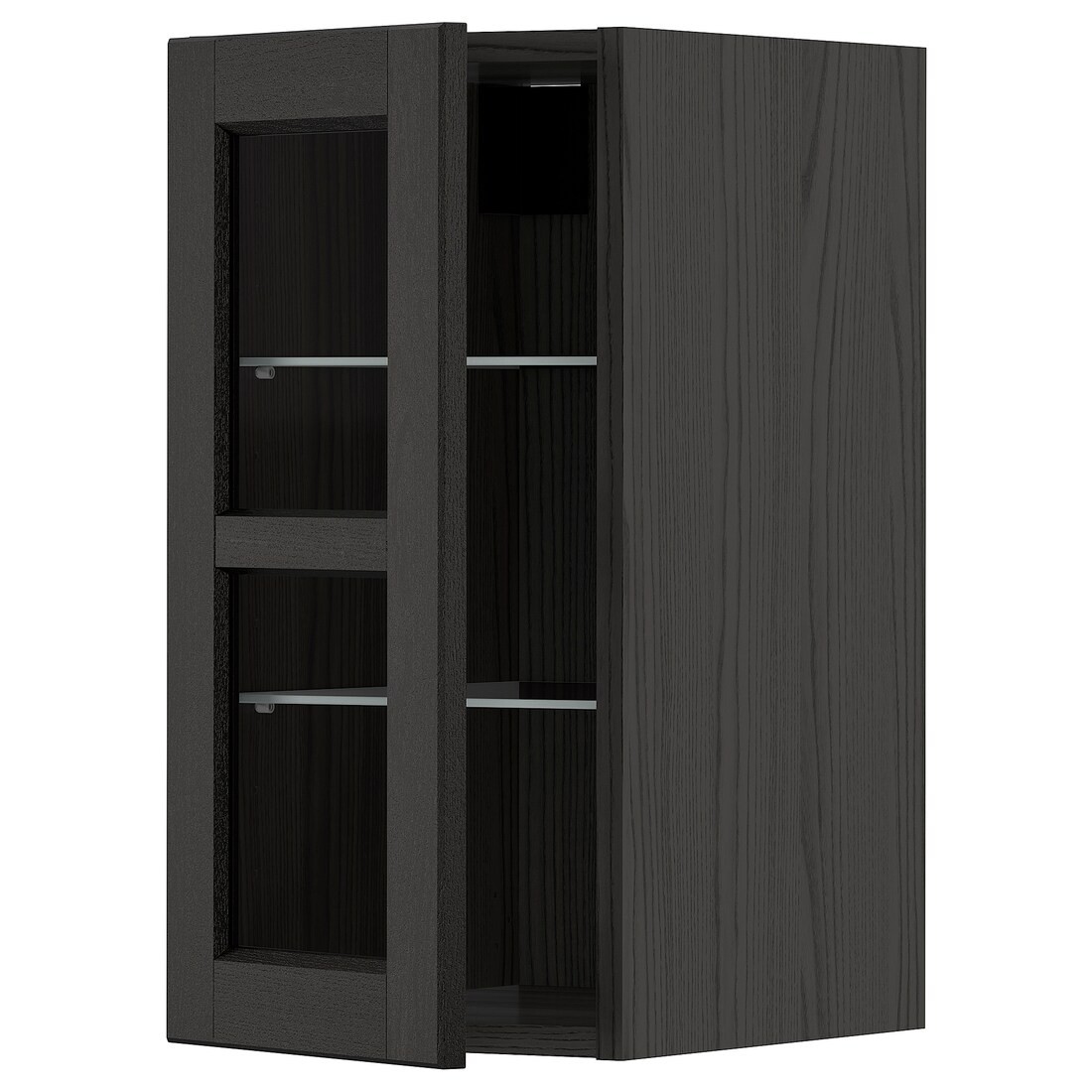 METOD МЕТОД Навесной шкаф, черный / Lerhyttan черная морилка, 30x60 см