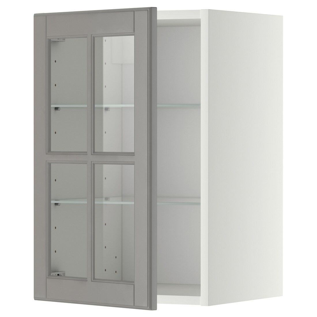 METOD МЕТОД Навесной шкаф, белый / Bodbyn серый, 40x60 см