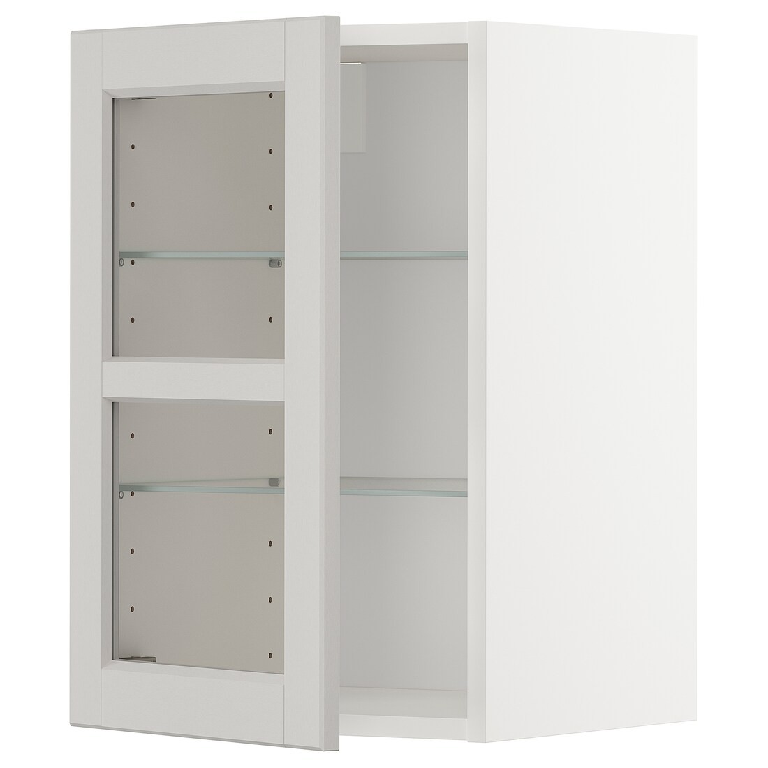 METOD МЕТОД Навесной шкаф, белый / Lerhyttan светло-серый, 40x60 см