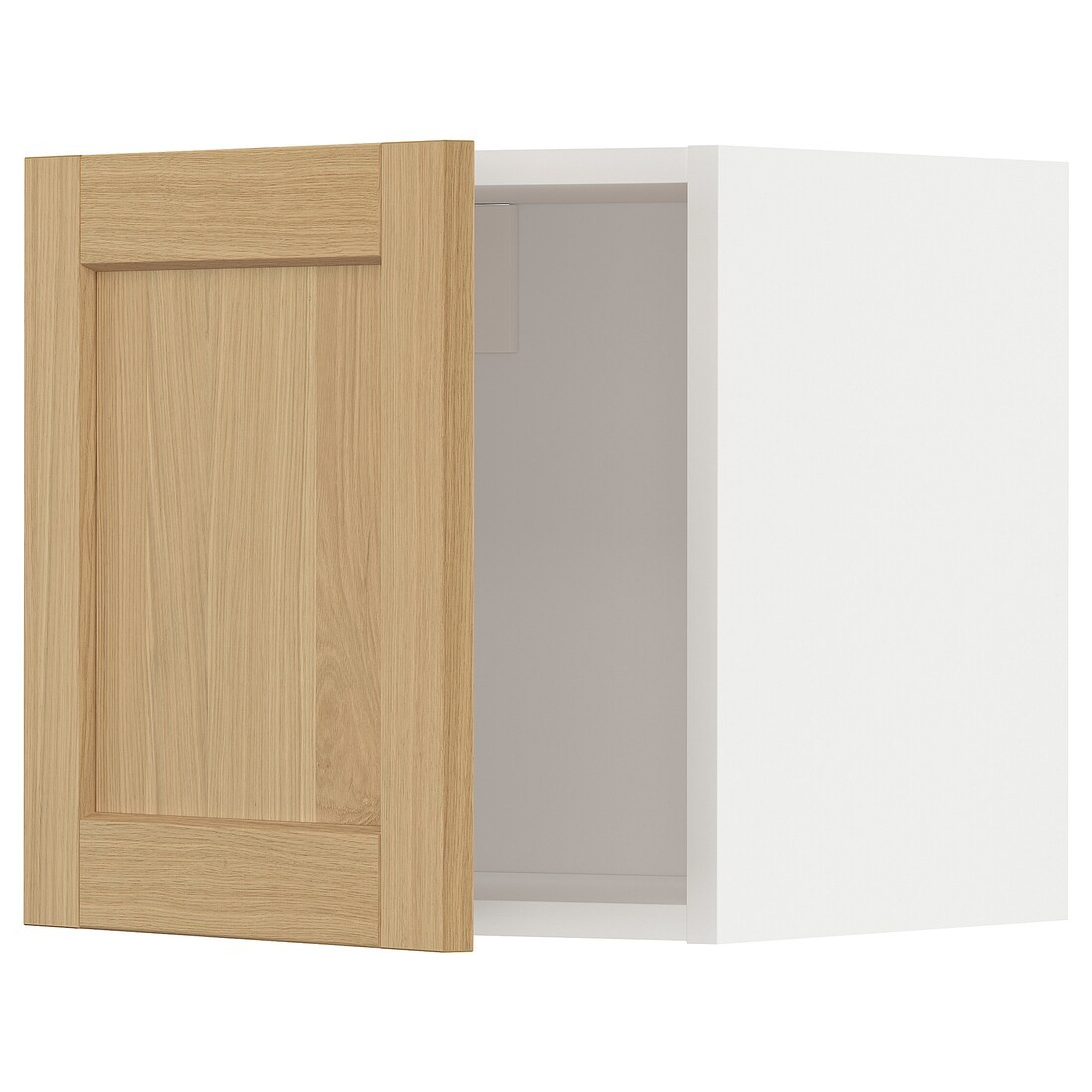 METOD Настенный шкаф, белый / дуб Forsbacka, 40x40 см