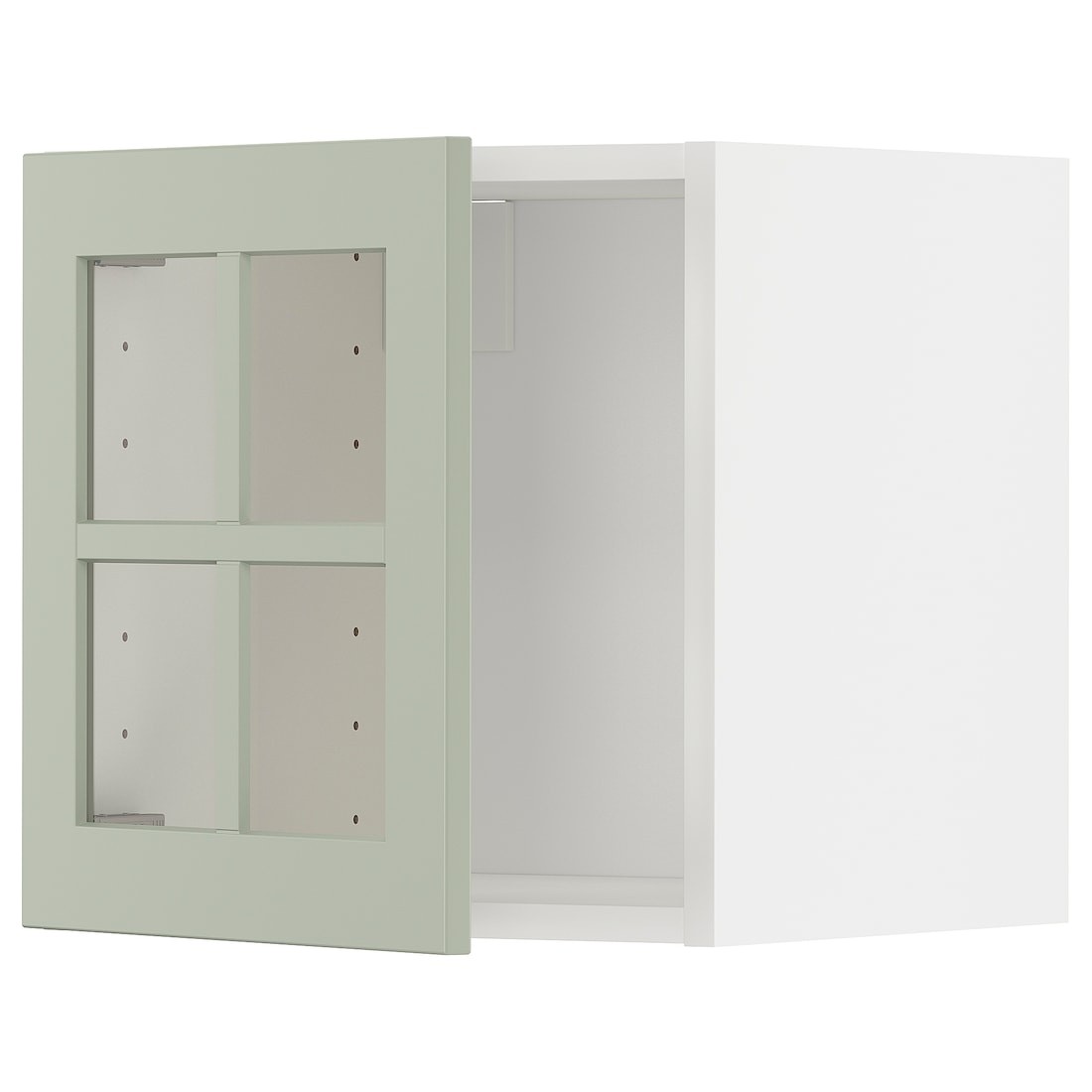 METOD МЕТОД Навесной шкаф со стеклянной дверью, белый / Stensund светло-зеленый, 40x40 см