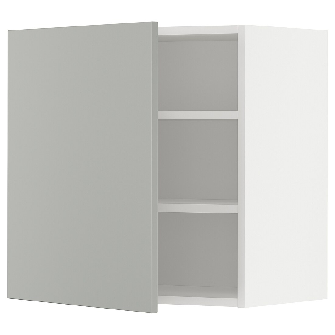 METOD Шкаф навесной с полками, белый / Хавсторп светло-серый, 60x60 см