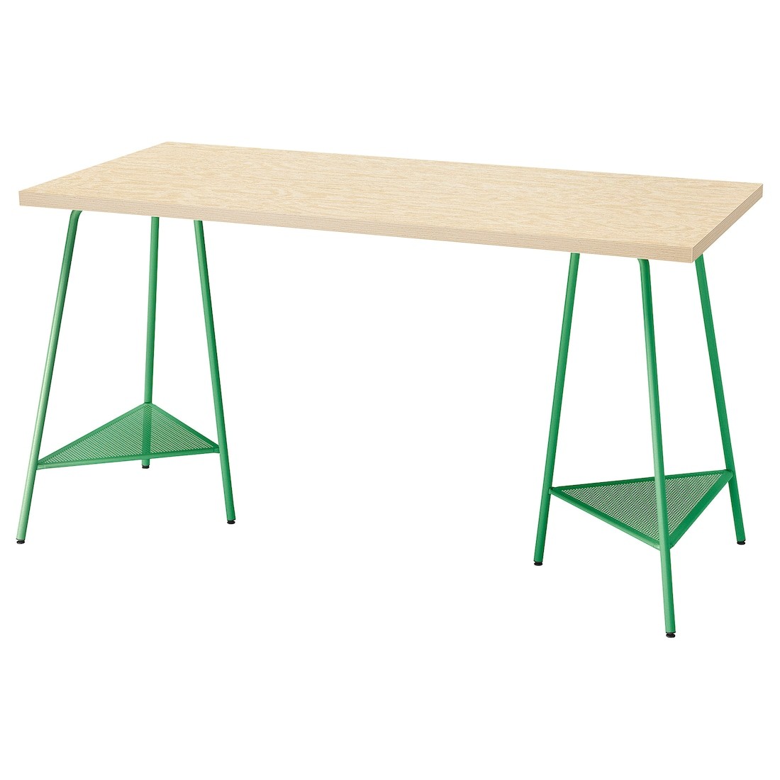 MITTCIRKEL / TILLSLAG Письменный стол, яркий сосновый/зеленый эффект, 140x60 см
