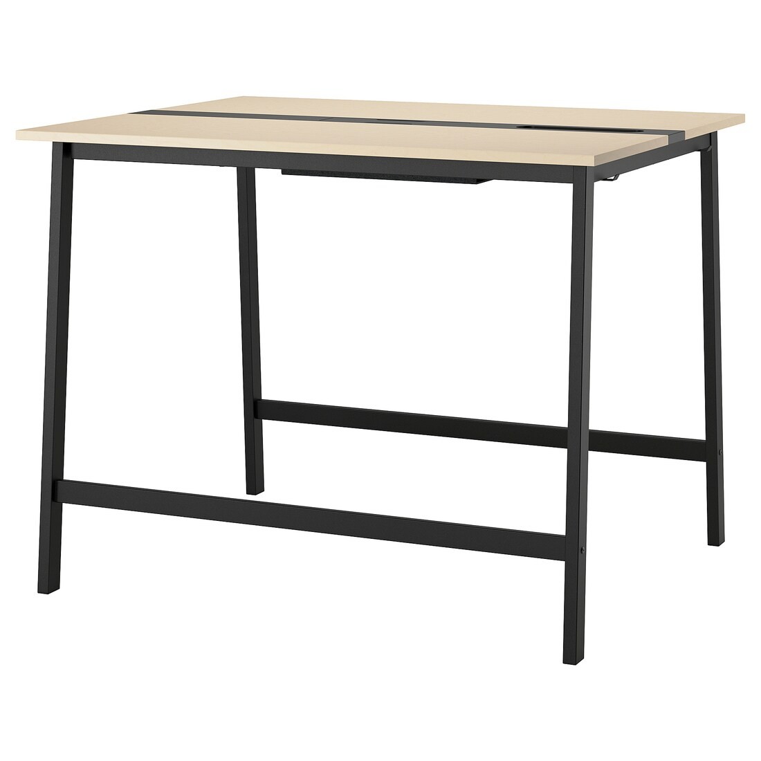 MITTZON конференц-стол, береза / черный шпон, 140x108x105 см