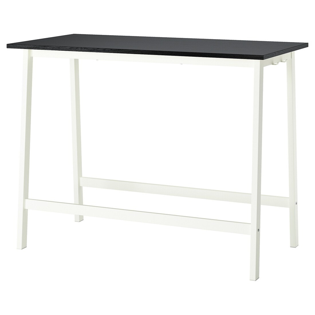 MITTZON конференц-стол, ясеневый шпон черная морилка / белый, 140x68x105 см