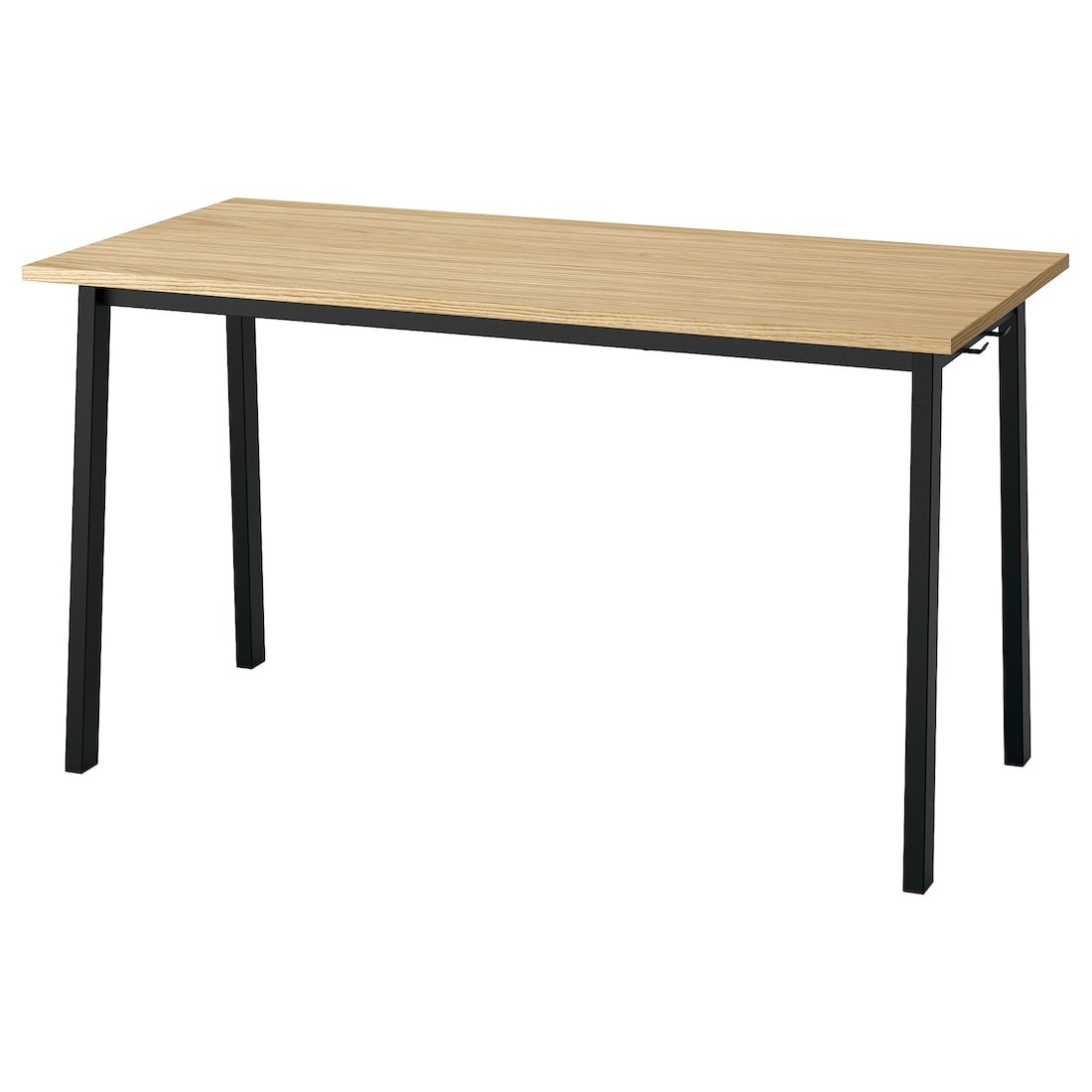 MITTZON конференц-стол, шпон дуба / черный, 140x68x75 см