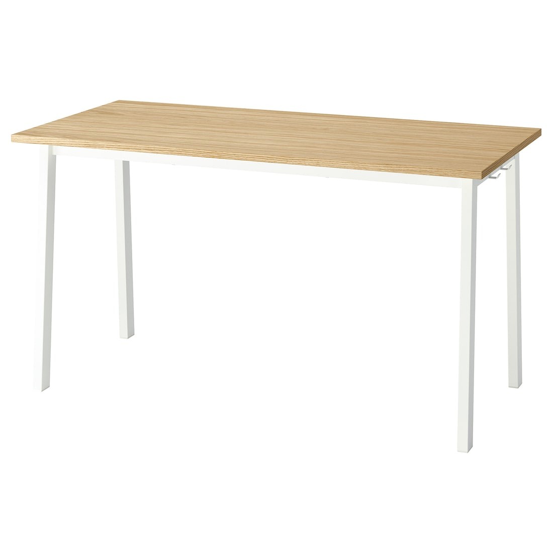 MITTZON конференц-стол, шпон дуба / белый, 140x68x75 см