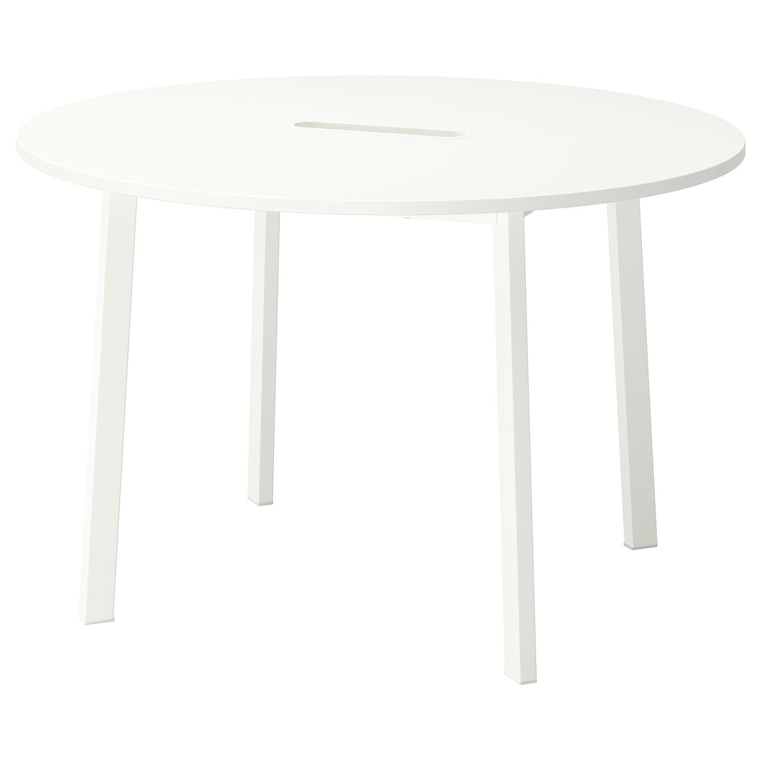 MITTZON конференц-стол, круглый/белый, 120x75 см