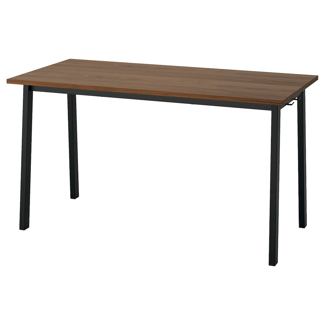 MITTZON конференц-стол, орех/черный, 140x68x75 см