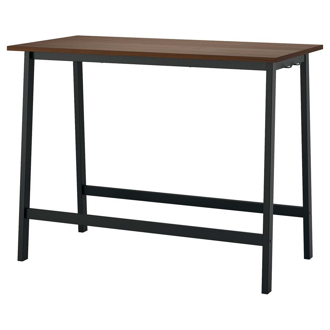 MITTZON конференц-стол, орех/черный, 140x68x105 см