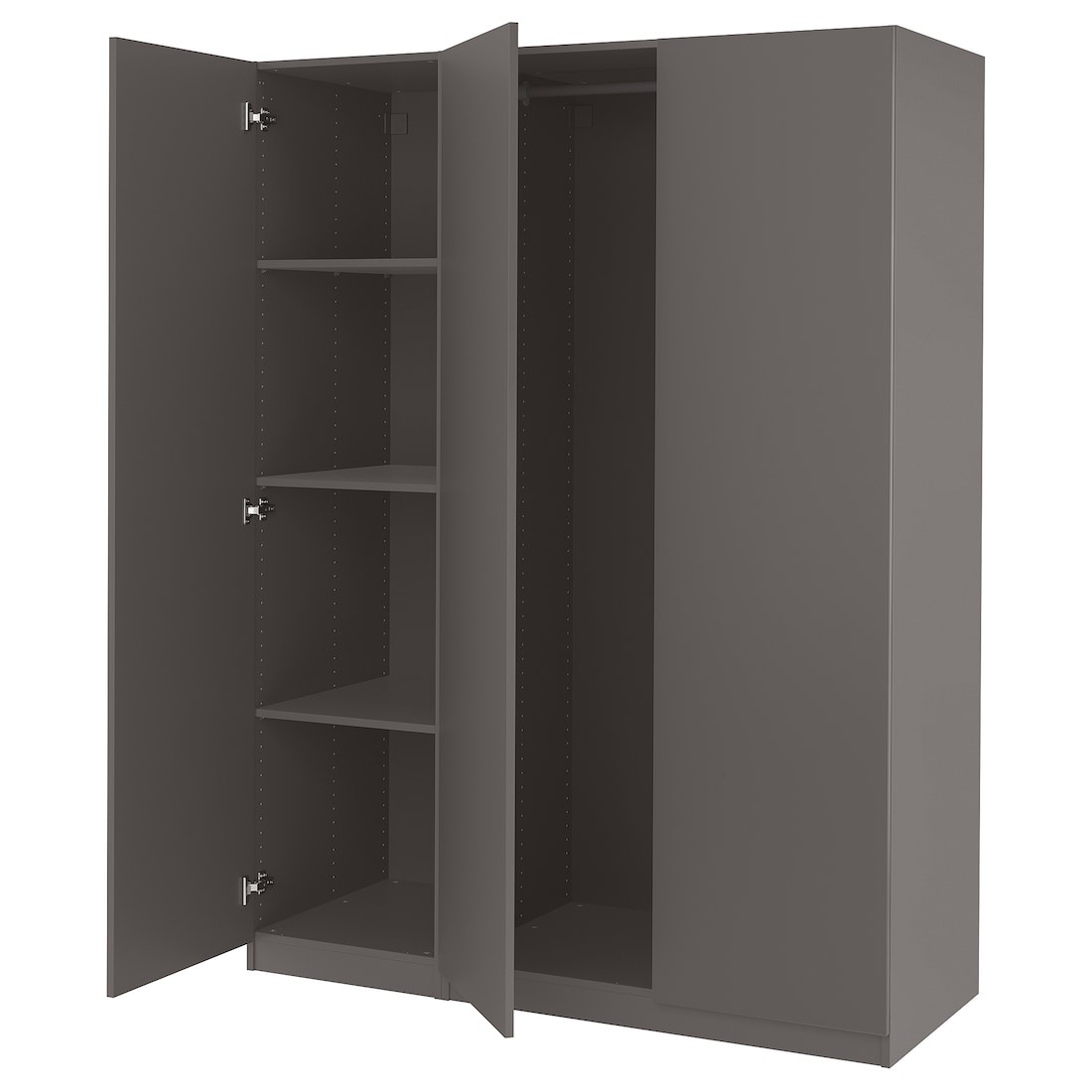 PAX ПАКС / FORSAND ФОРСАНД Комбинация шкафов, темно-серый / темно-серый, 150x60x201 см