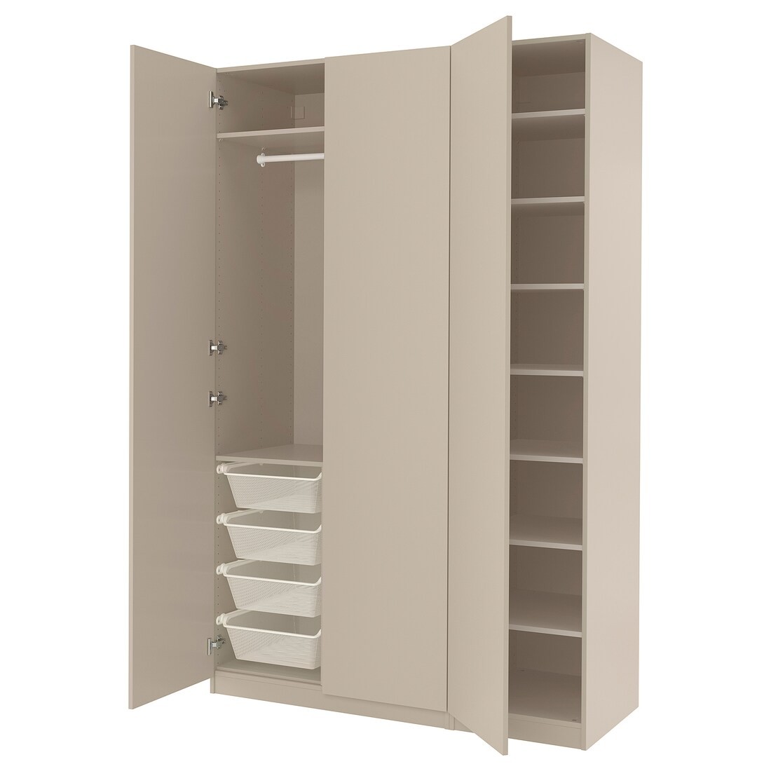 PAX / FORSAND Комбинация шкафов, серо-бежевый / серо-бежевый, 150x60x236 см
