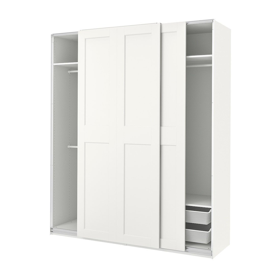 PAX ПАКС / GRIMO ГРИМО Комбинация шкафов, белый / белый, 200x66x236 см