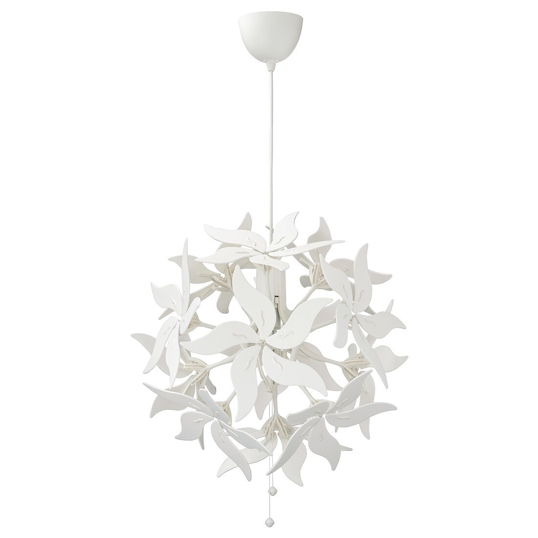 RAMSELE РАМСЕЛЕ Подвесной светильник, цветок / белый, 43 см