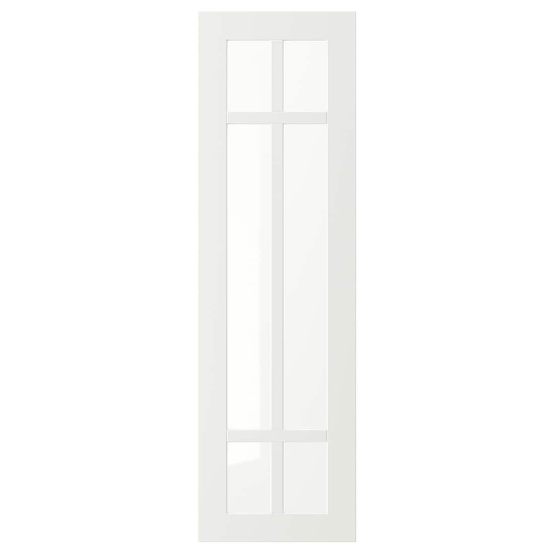 STENSUND СТЕНСУНД Стеклянная дверь, белый, 30x100 см
